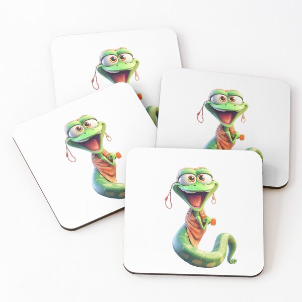 Item preview, Excited Cartoon Snake with Big Smile designed and sold by Sillytoe.
