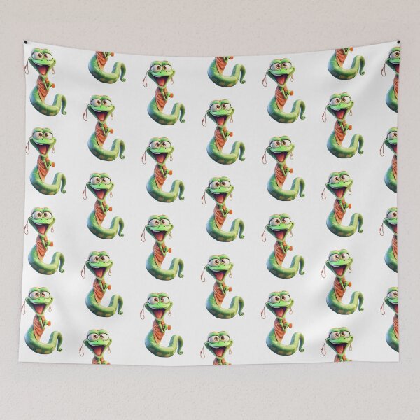 Item preview, Excited Cartoon Snake with Big Smile designed and sold by Sillytoe.