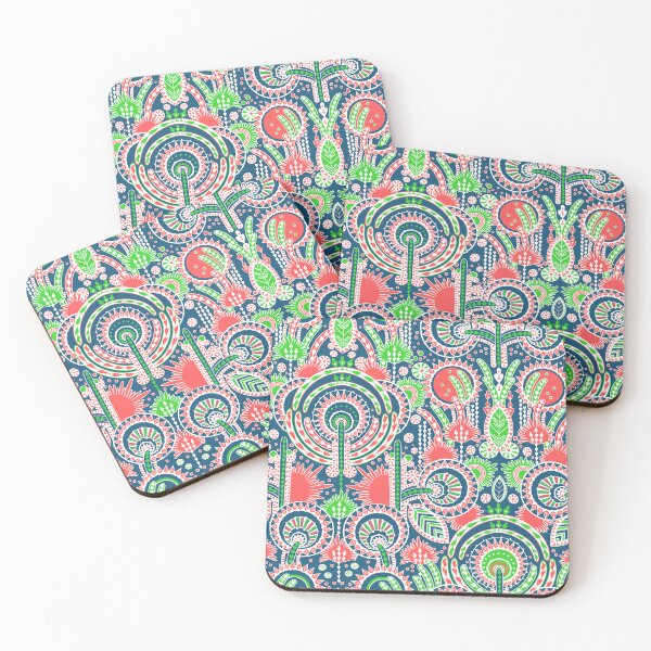 Item preview, Floral Folk Style Stylization, Emerald Red Version designed and sold by Alex  Blud.