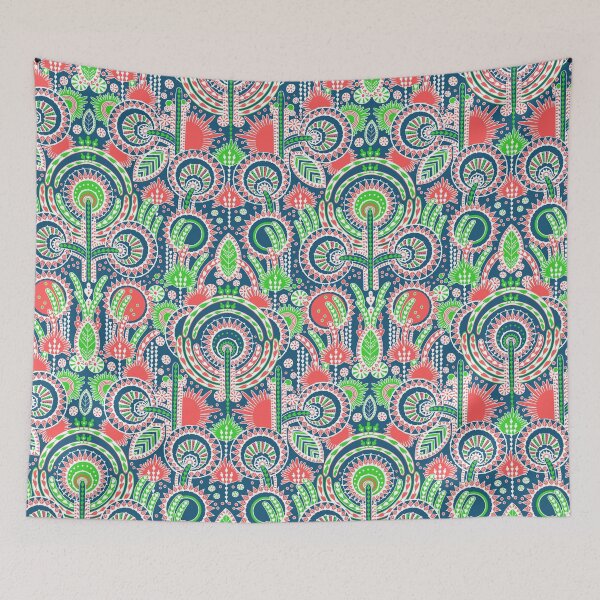 Item preview, Floral Folk Style Stylization, Emerald Red Version designed and sold by Alex  Blud.