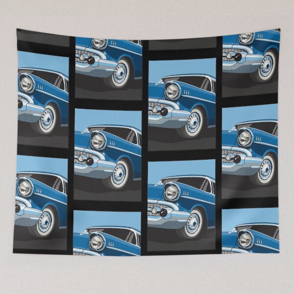 Artikelvorschau, 57 Chevy in Blau entworfen und verkauft von candc-retro.
