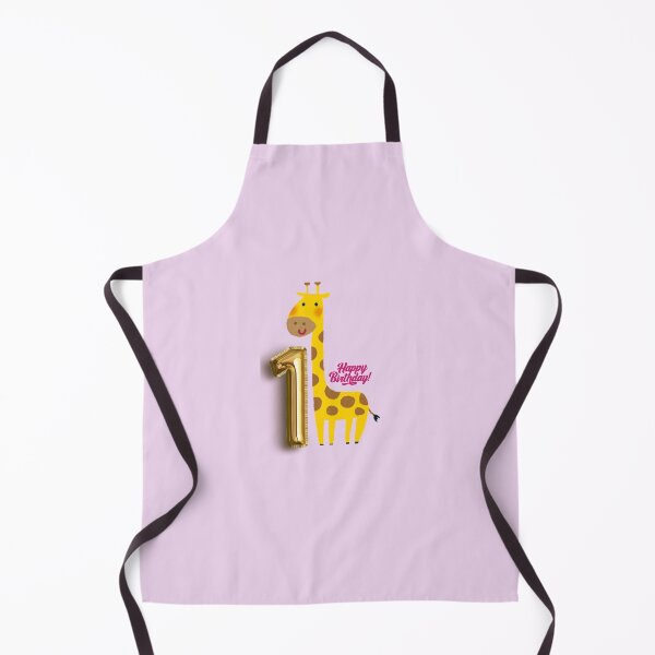 Item preview, Happy Birthday Giraffe with Golden Number One designed and sold by MonanaPaveliani.
