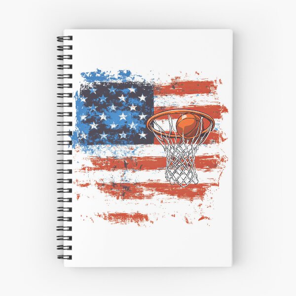 Item preview, basketball hoop with abstract background of united states of america flag designed and sold by Micapox.
