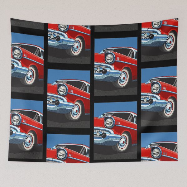 Artikelvorschau, 57 Chevy in Rot entworfen und verkauft von candc-retro.