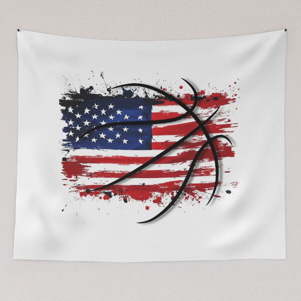 Item preview, fusion of the usa flag with a basketball designed and sold by Micapox.