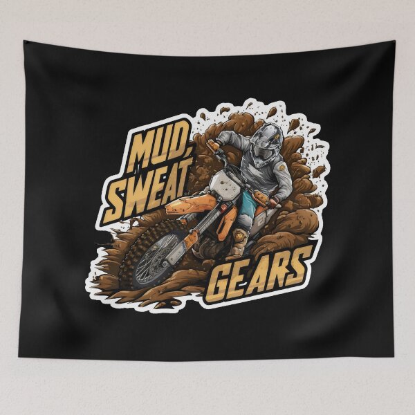 Item preview, Dirt Bike Motocross Motorcycle -"MX Madness: Embrace the Dirt" designed and sold by stickercuffs.