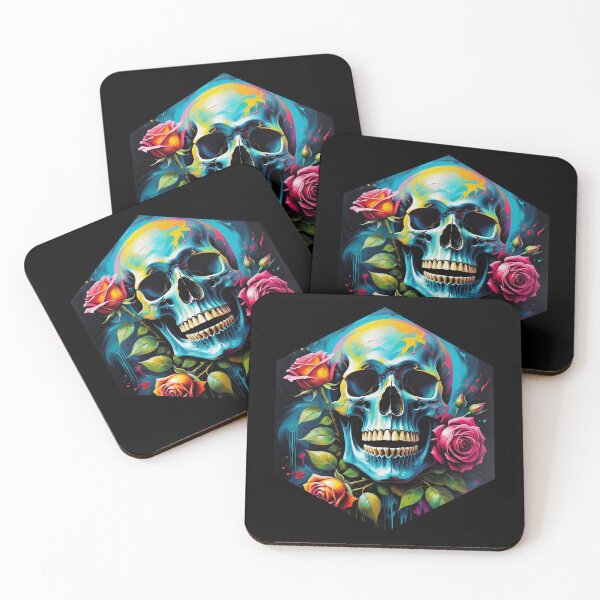 Item preview, Skull and Rose Oil Painting designed and sold by AbsoluteA.