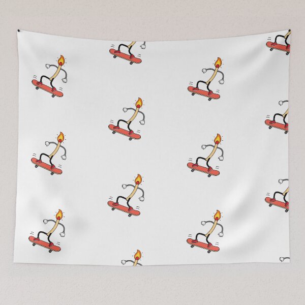 Item preview, Flaming matchstick on skateboard designed and sold by rasagamastore.
