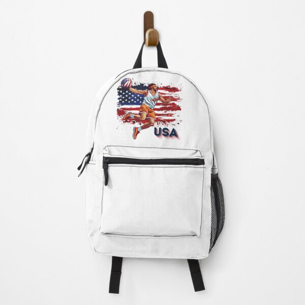 Item preview, Basketball flying jump with abstract USA flag designed and sold by Micapox.