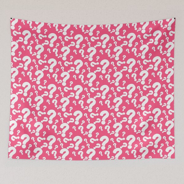 Item preview, Pink White Question Mark Pattern designed and sold by PatternTitan.