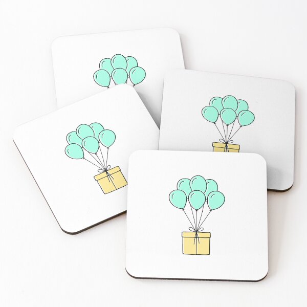 Item preview, Box package with flying balloons designed and sold by rasagamastore.