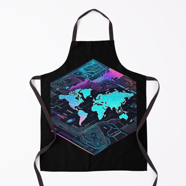 Item preview, Futuristic World Map designed and sold by AbsoluteA.