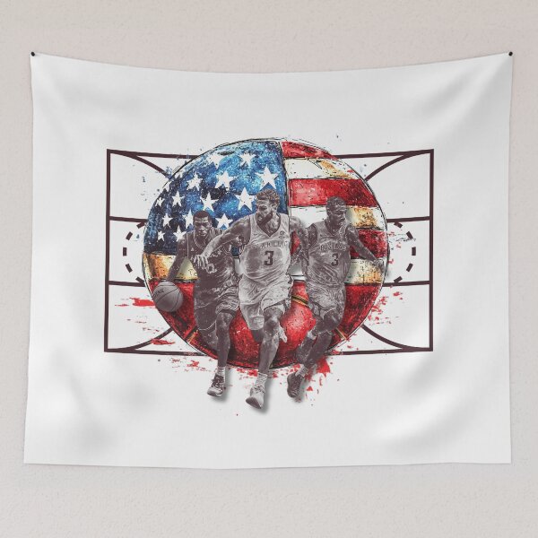 Item preview, American basketball trio with basketball court designed and sold by Micapox.
