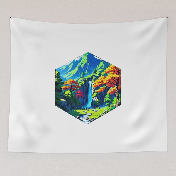 Item preview, Peaceful Anime Mountain designed and sold by AbsoluteA.