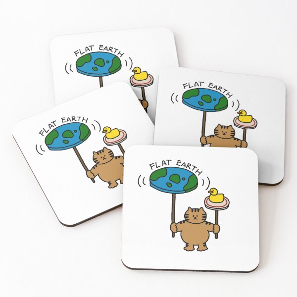 Item preview, a Cat and a Duck with flat earth designed and sold by superbaechoo.