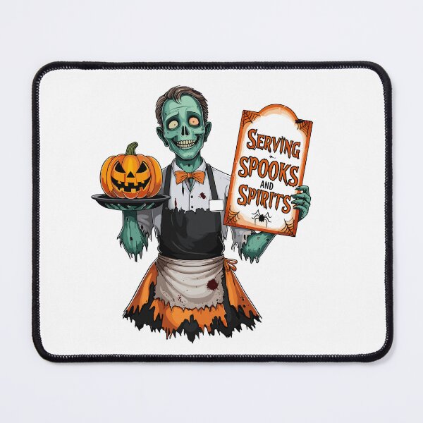 Item preview, Halloween Waiter Serving Spooks and Spirits designed and sold by MaateoDesign.