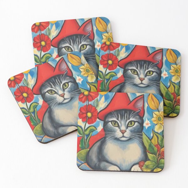 Item preview, Grey Cat and Flowers AI gen designed and sold by Goods4SaleNow.