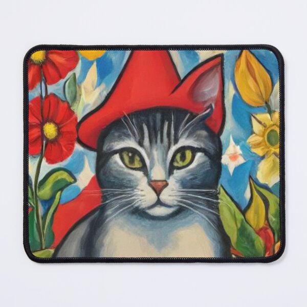 Item preview, Grey Cat and Flowers AI gen designed and sold by Goods4SaleNow.