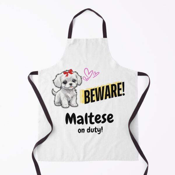 Item preview, Cute and Funny Maltese Dog Pet Beware Maltese on Duty designed and sold by FreeStyleTrend.