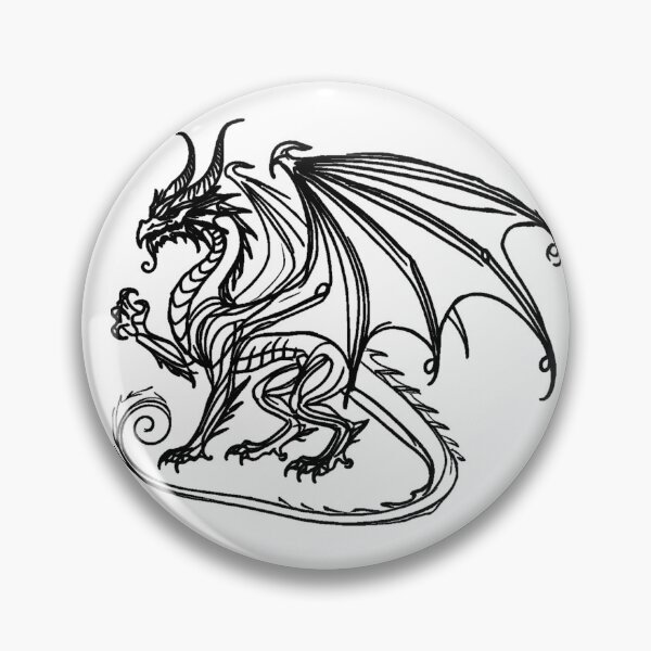 Artikelvorschau, Drachenlineart entworfen und verkauft von ChicClicker.