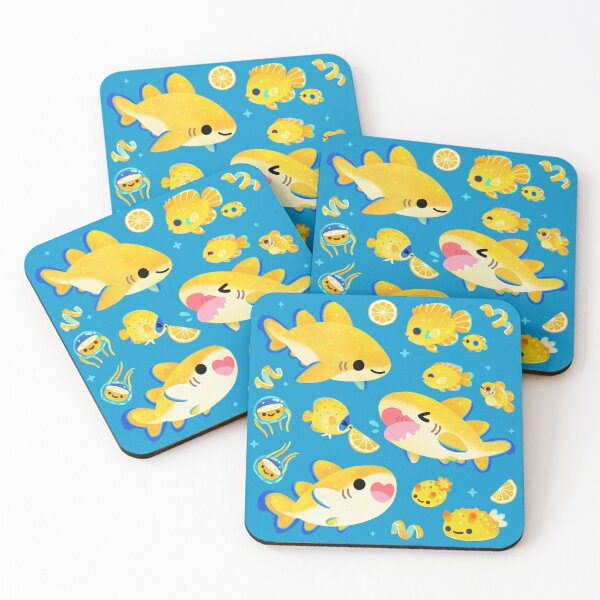 Item preview, Lemon shark and friends - blue designed and sold by pikaole.