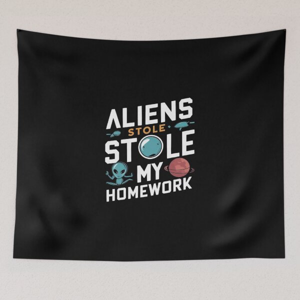 Item preview, Aliens Stole My Homework Tee designed and sold by Kuczyn.