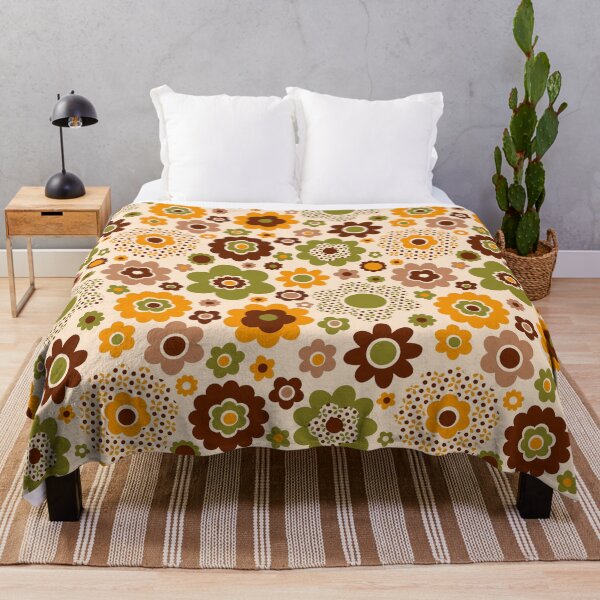 Item preview, Retro 70s funky ditsy flowers designed and sold by Dana Du.