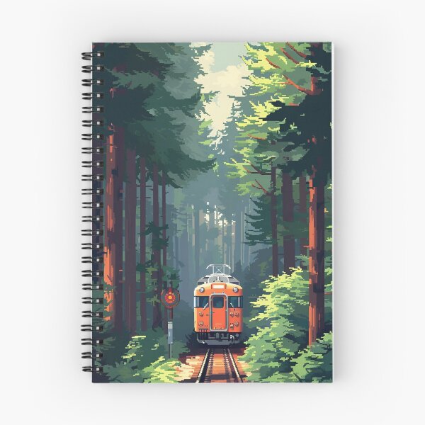 Item preview, Scenic Train in a Forest Wallpaper designed and sold by SahulArtGallery.