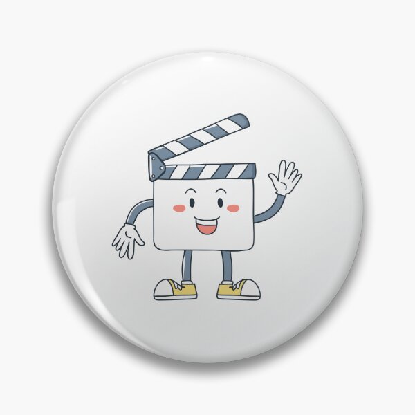 Item preview, Movie clapper board mascot waving hand designed and sold by rasagamastore.