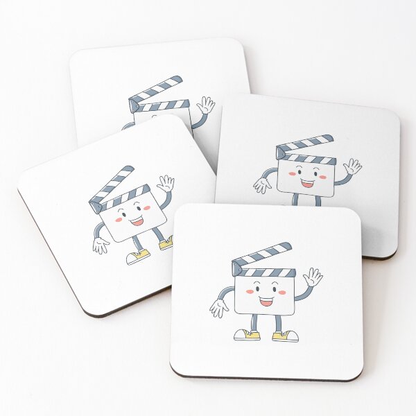 Item preview, Movie clapper board mascot waving hand designed and sold by rasagamastore.