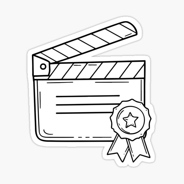 Item preview, Movie clapper board with award badge designed and sold by rasagamastore.