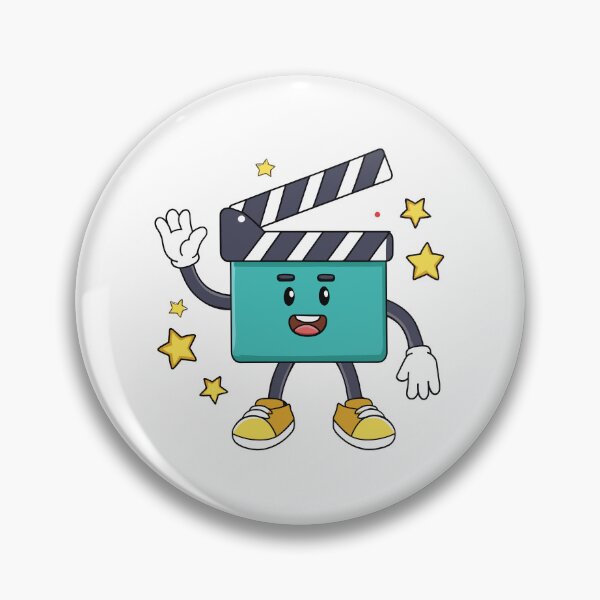 Item preview, Movie clapper board mascot waving hand designed and sold by rasagamastore.