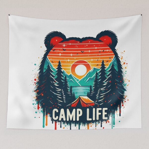 Item preview,  Camping,Bear Silhouette designed and sold by deniz kaya.