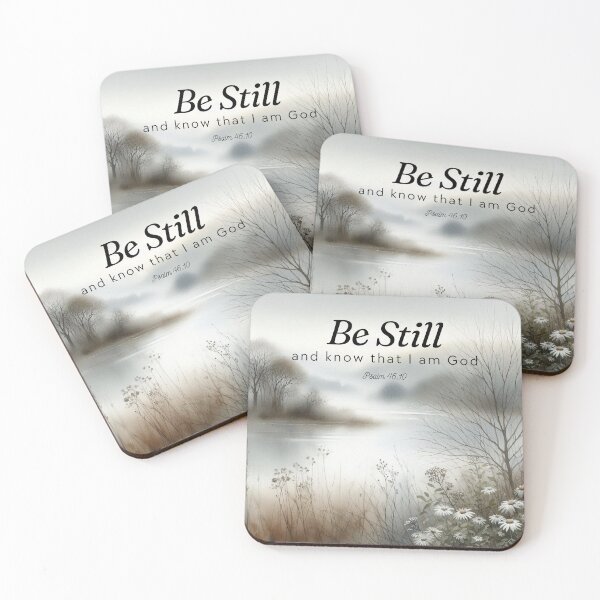 Item preview, Tranquil Winter Scene Psalm 46:10  "Be Still and Know that I am God" designed and sold by JWGifts4U.
