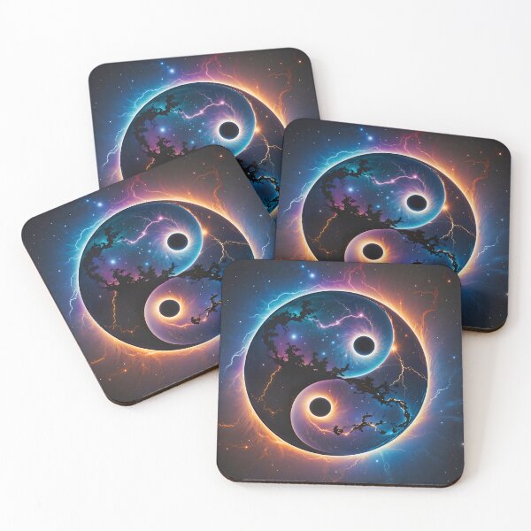 Item preview, Electric Galaxy Space Yin Yang Symbol designed and sold by TheArtOfPat.