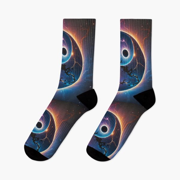 Item preview, Electric Galaxy Space Yin Yang Symbol designed and sold by TheArtOfPat.