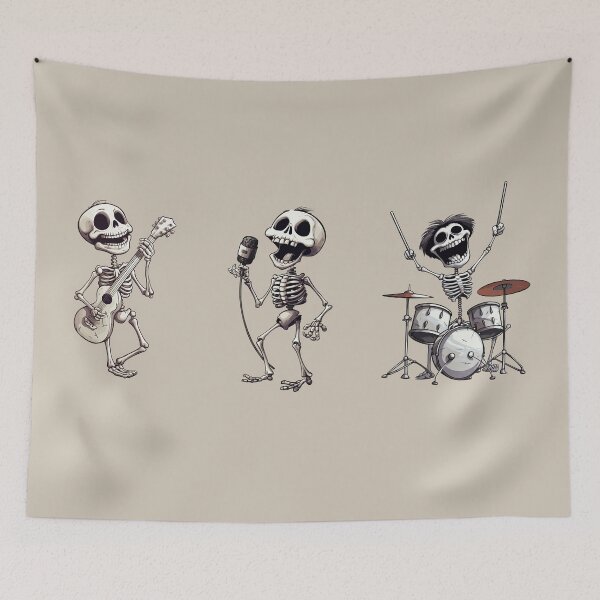 Item preview, Funny skeleton band halloween decoration designed and sold by CroesCreations.