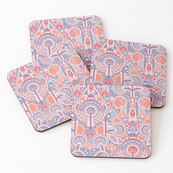 Item preview, Floral Folk Style Stylization, Orange-grey-purple version designed and sold by Alex  Blud.