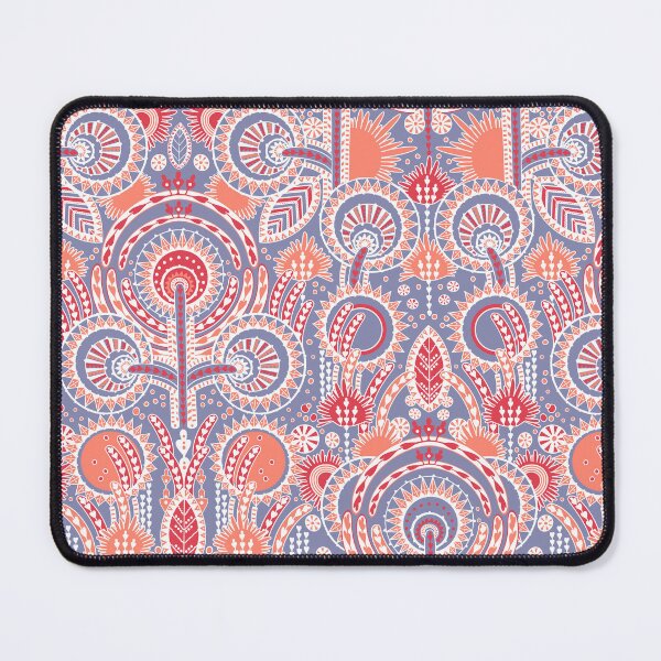 Item preview, Floral Folk Style Stylization, Orange-grey-purple version designed and sold by Alex  Blud.