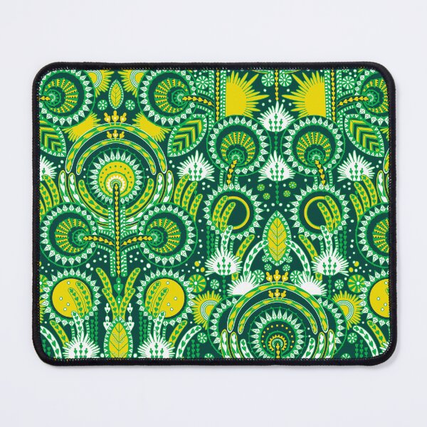 Item preview, Floral Folk Style Stylization, Green and yellow version designed and sold by Alex  Blud.