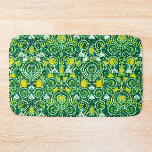 Item preview, Floral Folk Style Stylization, Green and yellow version designed and sold by Alex  Blud.