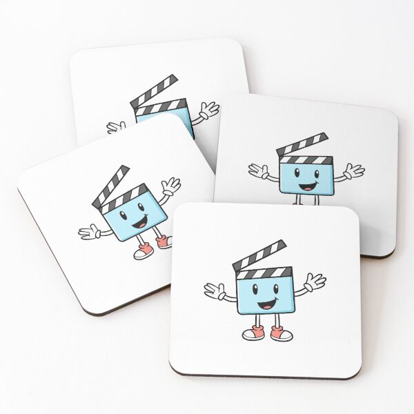 Item preview, Movie clapper board mascot with waving hand designed and sold by rasagamastore.