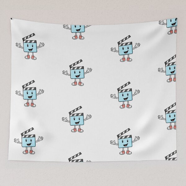 Item preview, Movie clapper board mascot with waving hand designed and sold by rasagamastore.