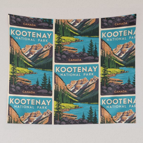 Item preview, Kootenay National Park Canada Vintage Travel Tourism  designed and sold by TravelersGems.
