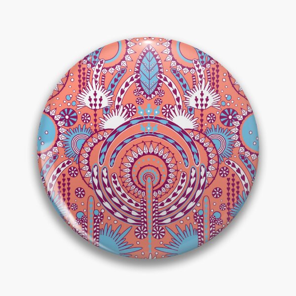 Item preview, Floral Folk Style Stylization, Pink-Coral Version designed and sold by Alex  Blud.