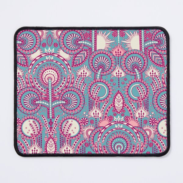 Item preview, Floral Folk Style Stylization, Light blue and pink version designed and sold by Alex  Blud.