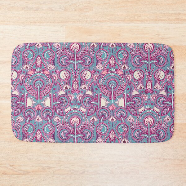 Item preview, Floral Folk Style Stylization, Light blue and pink version designed and sold by Alex  Blud.