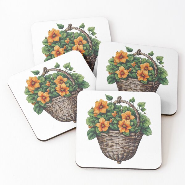 Item preview, Orange Flowers Basket designed and sold by Creastore.