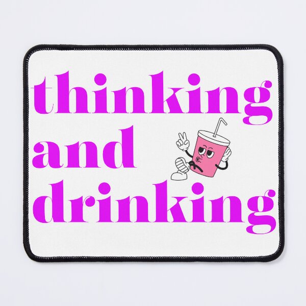 Item preview, Thinking and drinking design with takeaway cup designed and sold by StyleAlive.