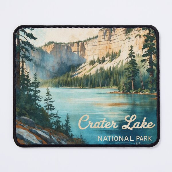 Item preview, Crater Lake National Park Postcard Vintage Retro Travel designed and sold by TravelPostcardGems.